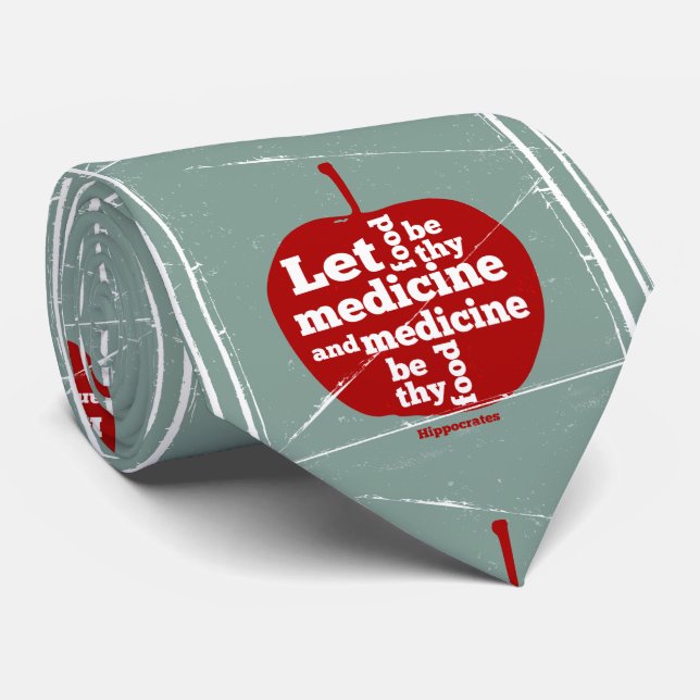 Gravata Que a comida seja pela medicina Hipócrates (Rolled)