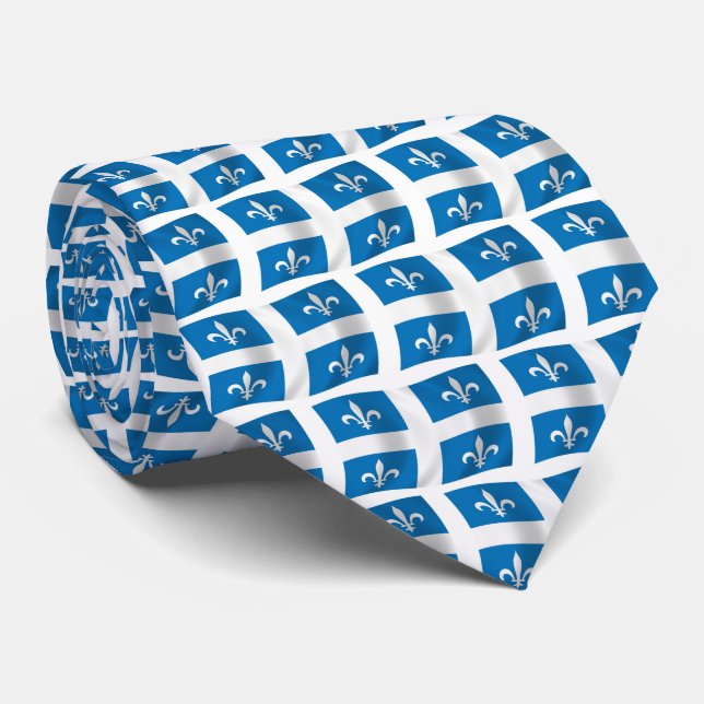 Gravata Quebec Flag Tie (Rolled)