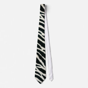 Gravata RAB Rockabilly Zebra Imprime Preto e Branco