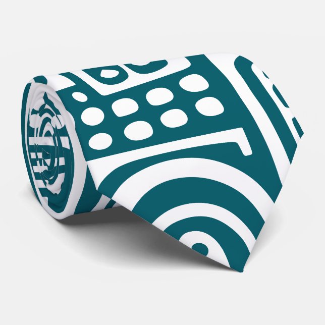 Gravata rabisco profundo e rabisco branco 4 de 7 (Rolled)