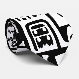 Gravata rabiscos brancos e pretos de 7