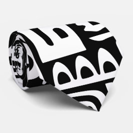 Gravata rabiscos brancos e pretos de 7