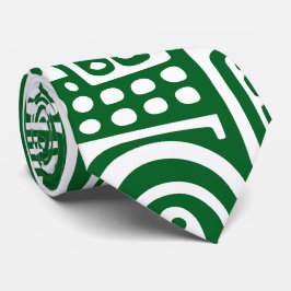 Gravata rabiscos verdes e brancos florestais de 7