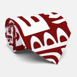 Gravata rabiscos vermelhos e brancos profundos de 7