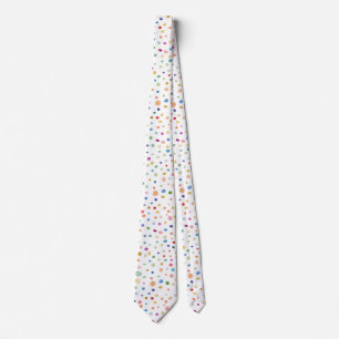 Gravata Rainbow Confetti Dots Watercolor Tie