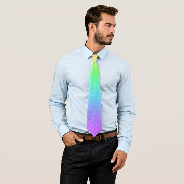 Gravata Rainbow Dragon Scales Neck Tie (In Situ)