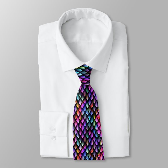 Gravata Rainbow Dragon Scales Tie (Amarrado)