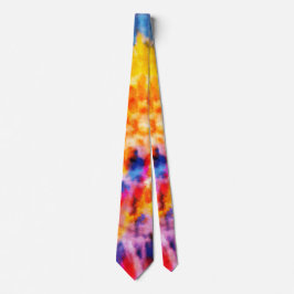 Gravata *~* Rainbow Psychodelic Retro Hipster Tie Dye Tie