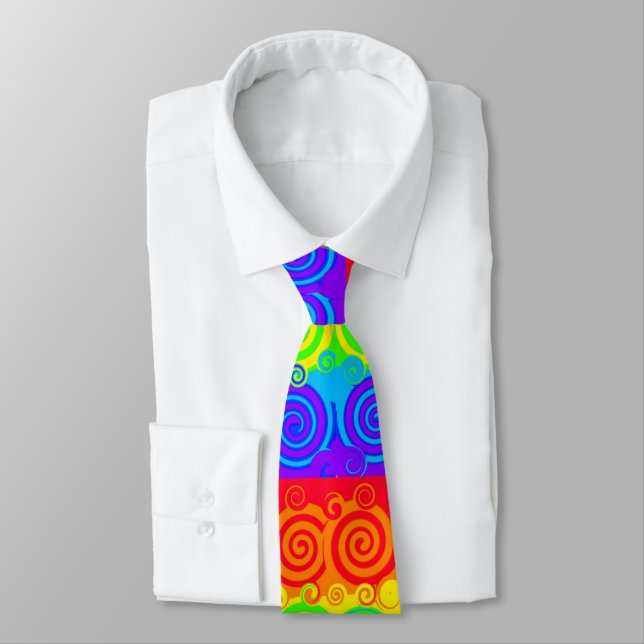 Gravata Rainbow Swirl Tie (Amarrado)
