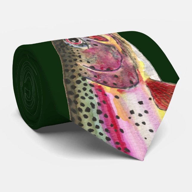 Gravata Rainbow Trout Fishinerman, Ichtiologista (Rolled)