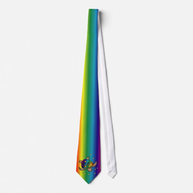 Gravata Rainbow Turtle Tie (Frente)