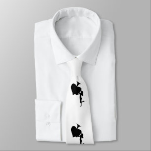 Gravata Rainha das Espadas Segurando o Trovão Ace Negro