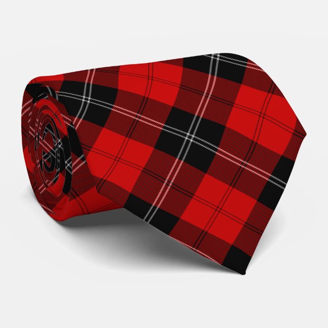 Gravata Ramsay tartan red xadrez (Rolled)