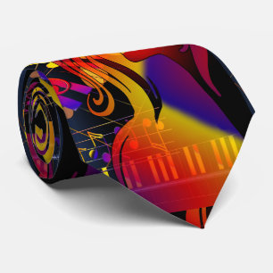 Gravata Rapariga Dançando Em Nota De Música Grande Impress