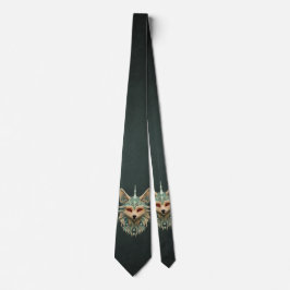 Gravata Raposa mística com olhos vermelhos perfurantes.