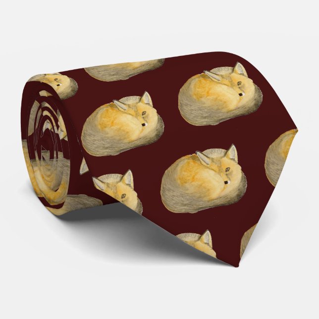Gravata Raposa Vermelha (Rolled)