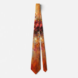 Gravata Rapsódia Floral Âmbar Abstrata
