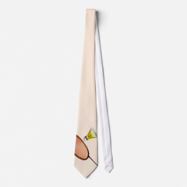 Gravata Raquete de Badminton e shuttlecock (Frente)