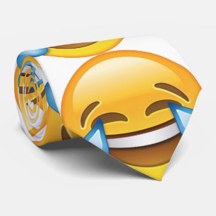 Gravata Rasgos de grito de riso do emoji da alegria
