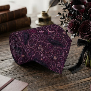 Gravata Raven Gothic Plum Barroco