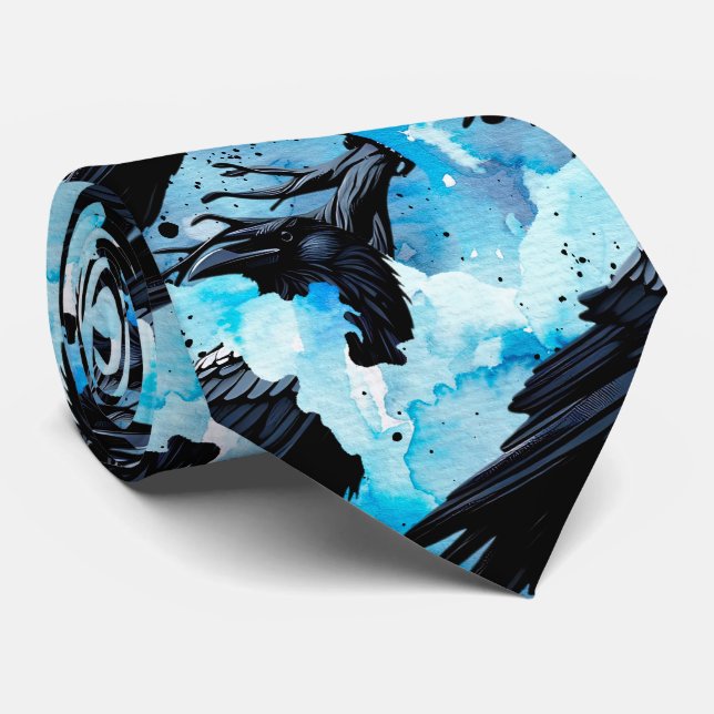 Gravata Raven Neck Tie (Rolled)