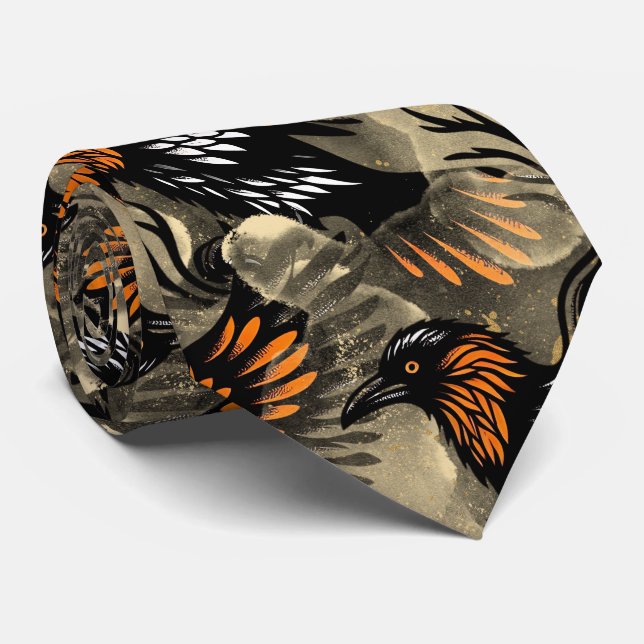 Gravata Raven Neck Tie (Rolled)