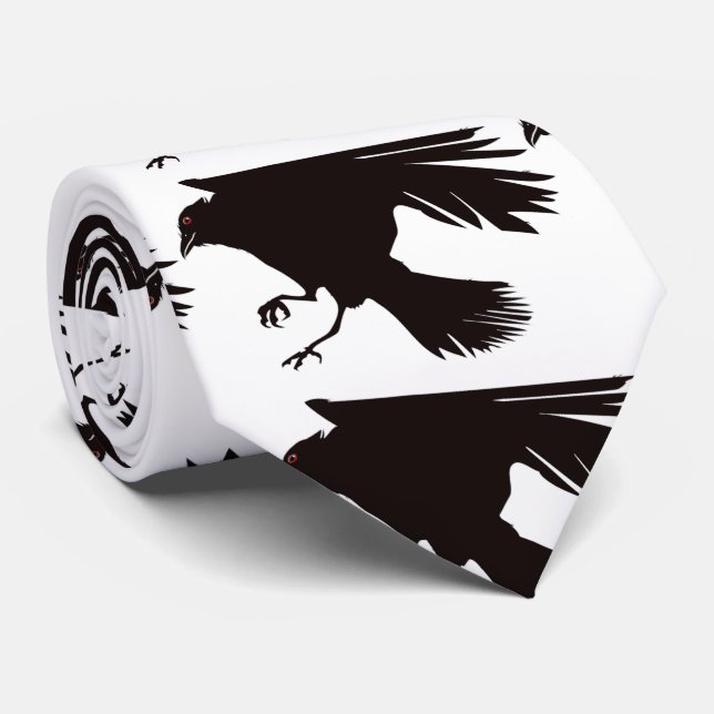 Gravata Raven Negro Voando Thunder_Cove (Rolled)
