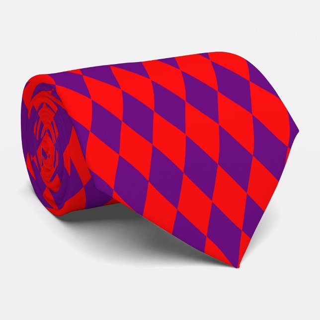 Gravata Red and Purple Harlequin Checkered Design  (Criador carregado)
