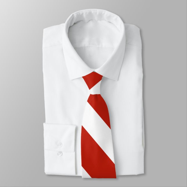 Gravata Red and White III University Stripe Tie (Amarrado)