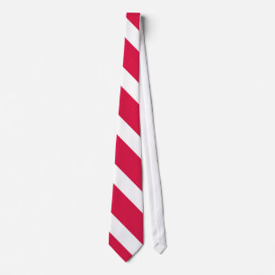 Gravata Red and White University Stripe II