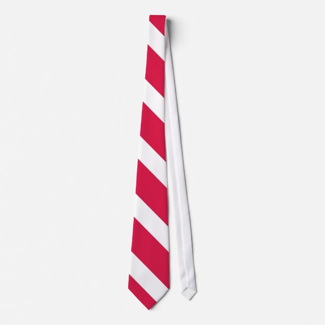 Gravata Red and White University Stripe II (Frente)