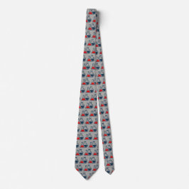 Gravata Red Beakers Chemistry Design Necktie