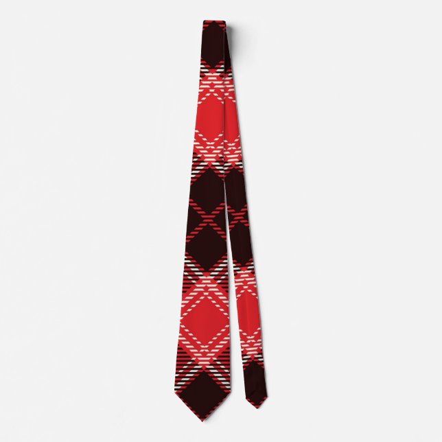 Gravata Red Black Tartan (Frente)