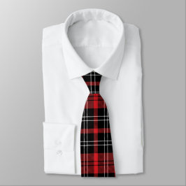 Gravata Red Black White Tartan Buffalo Xadrez Men