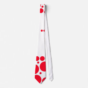 Gravata Red Bolinhas Pattern Art Design