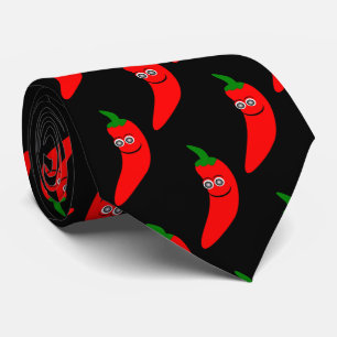 Gravata Red Chili Pepper Design