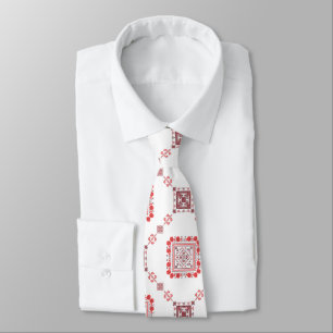 Gravata Red Floral Tatreez Henna Thobe Vestido