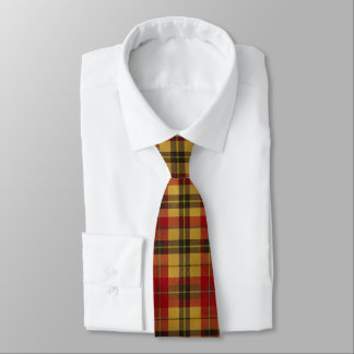 Gravata Red & Gold Tartan Plaid 