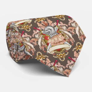 Gravata Red Knight Family Crest