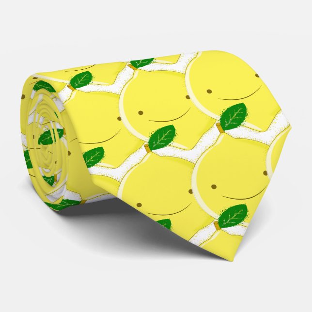 Gravata Red Lemon Pattern (Rolled)