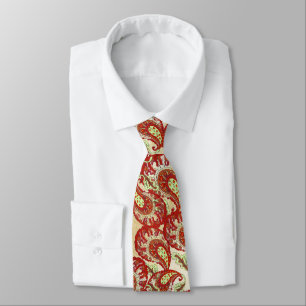 Gravata Red & Limão Paisley Wedding Tie