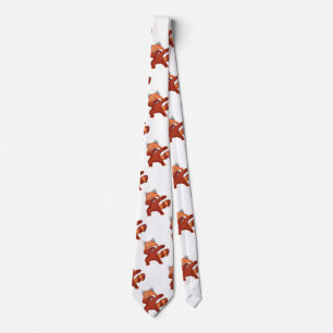 Gravata Red Panda Dabbing Neck Tie