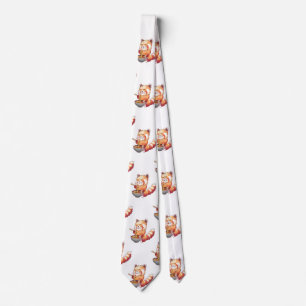 Gravata Red Panda Ramen Neck Tie