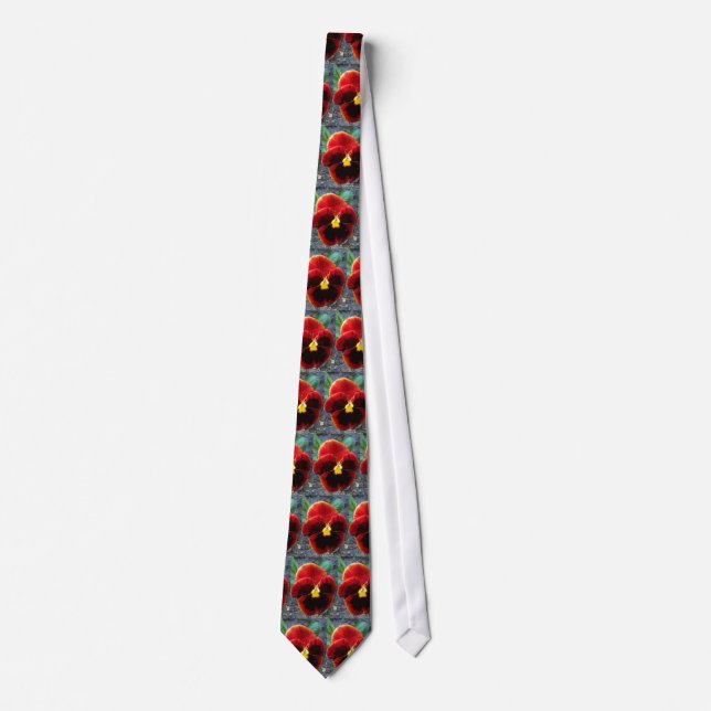 Gravata Red Pansy Tie (Frente)