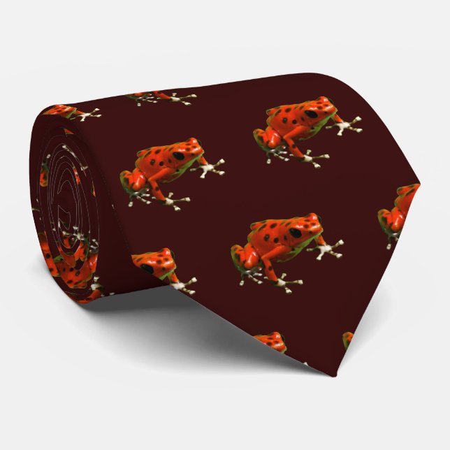Gravata Red Poison Sapo Neck Tie (Rolled)