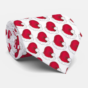 Gravata Red Santa Claus Hat Feliz Natal Feriado