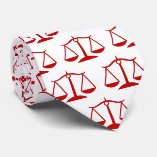 Gravata Red Scales of Justice Advogado Juiz Legista