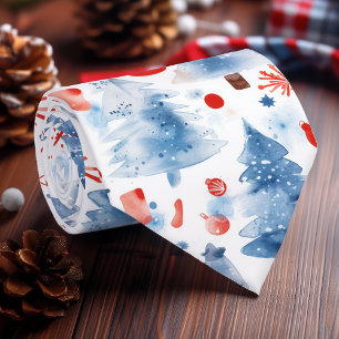 Gravata Red, White e Blue Winter Wonderland