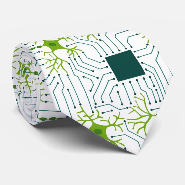 Gravata Rede neural - Branco (Rolled)