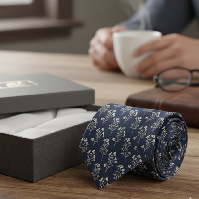 Gravata Refined Wildflower– Men’s Wedding (Men's floral wedding tie)